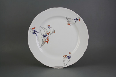 Flat round dish 30cm Rose Geese CBB č.1