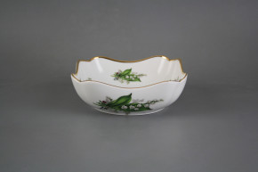 Deep salad dish square 15cm Rokoko Lilies of valley EGL LUX