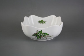 Deep salad dish square 18cm Rokoko Lilies of valley EBB