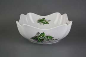 Deep salad dish square 24cm Rokoko Lilies of valley EBB