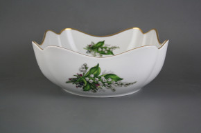 Deep salad dish square 24cm Rokoko Lilies of valley EGL LUX