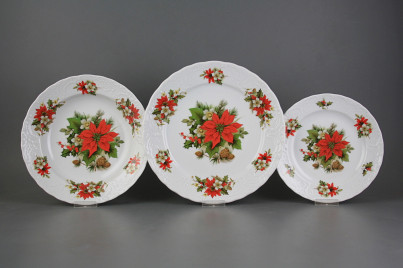 Plate set Opera Poinsettia 24-piece FBB č.1