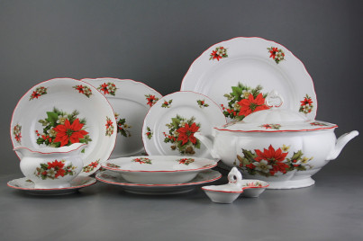 Dining set Verona/Ofelia Poinsettia 26-piece FCL č.1