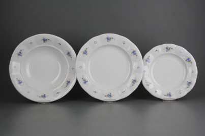 Plate set Benedikt Light blue roses 12-piece A4T ABB č.1