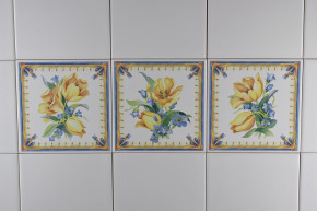 Set of tiles COLOR ONE 15x15cm Tulips 3-piece WM