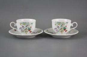 Tea cup 0,18l with saucer Ofelia Flowering meadow Pattern C CBB