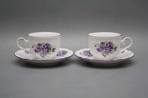 Tea cup 0,18l with saucer Ofelia Violets FL