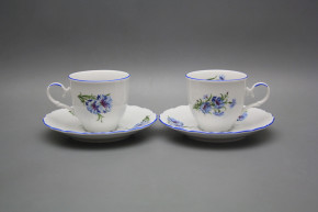 Coffee cup 0,18l and saucer Ofelia Cornflowers AL