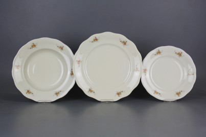 Plate set Alaska ECRU Tea roses 18-piece BB č.1