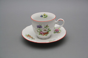 Coffee cup 0,18l and saucer Ofelia Meissen bouquet CL