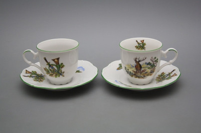 Cup high 0,135l with saucer Ofelia Roaring stag ZL č.1