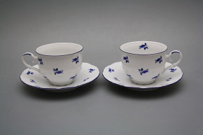Tea cup 0,18l with saucer Ofelia Blue roses ML
